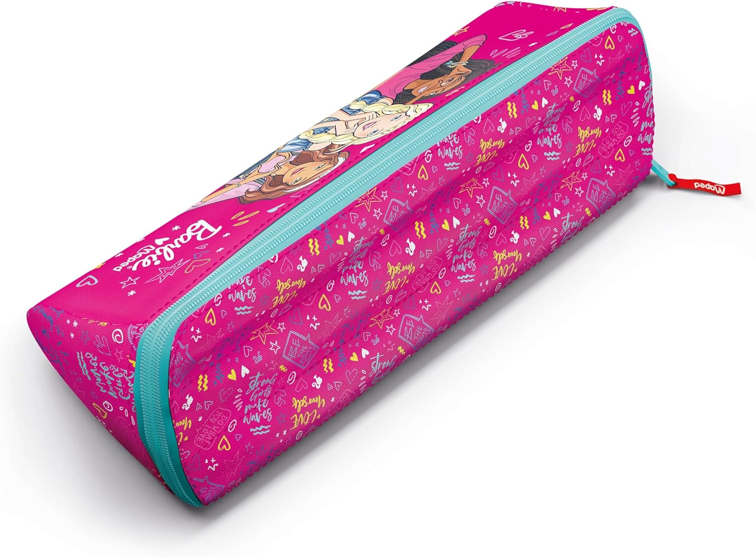 Trousse triangulaire Barbie à ouverture XXL, personnalisable avec 1 côté à colorier – Image 4