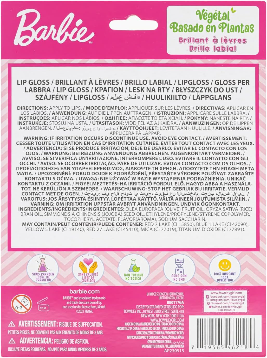 Coffret maquillage Barbie Movie Townley Girl végétalien à base de plantes, 7 pièces – Image 8