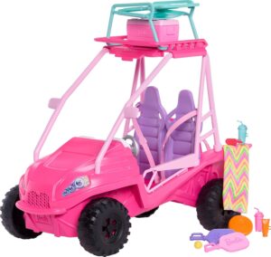 Buggy Barbie Détectives de plage avec plus de 10 accessoires JFV68