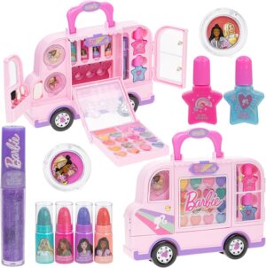 Coffret de maquillage Barbie lavable DIY pour filles de 6 à 12 ans