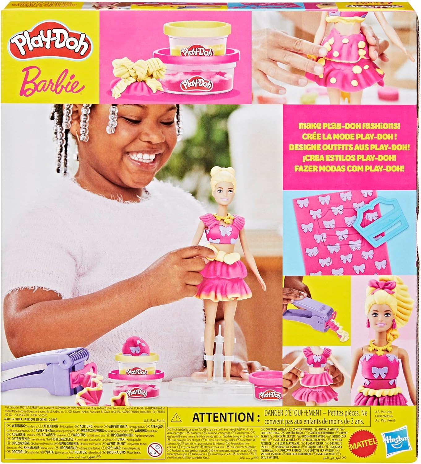 Barbie Play-Doh Dentelles et nœuds, coffret créatif avec poupée – Image 2