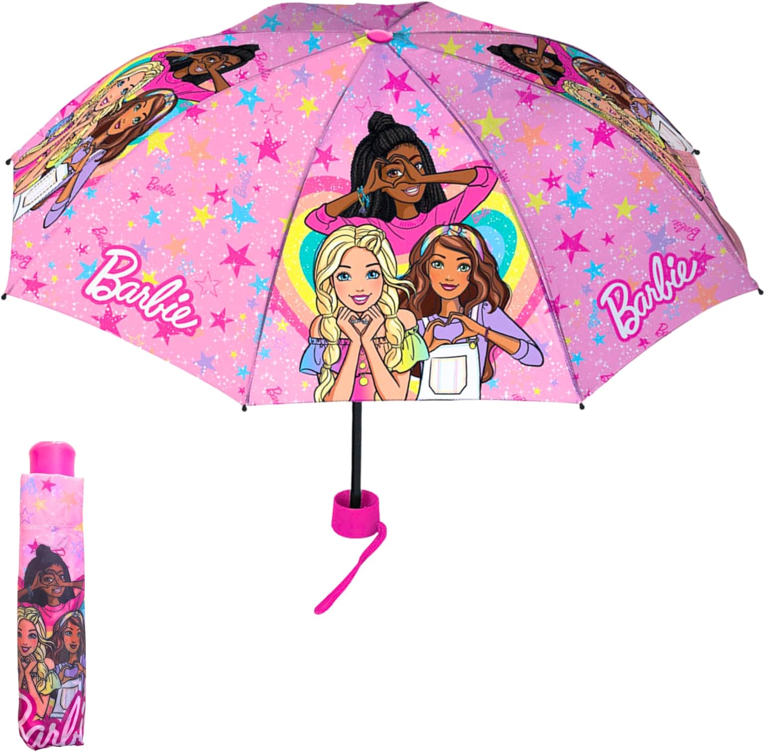 Parapluie pliant Barbie design poupée