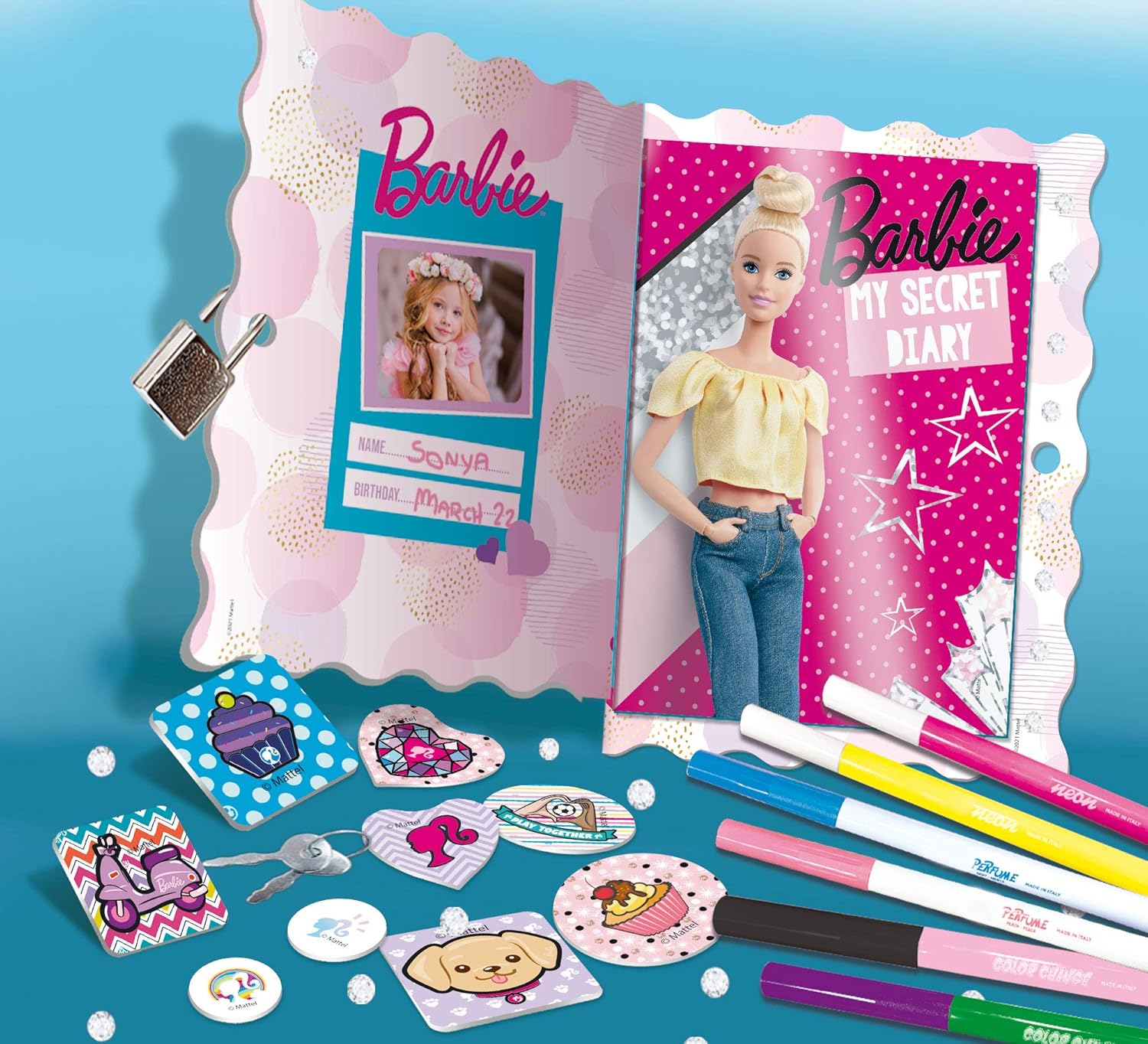 Barbie My Secret Diary Lisciani, journal intime à personnaliser – Image 2