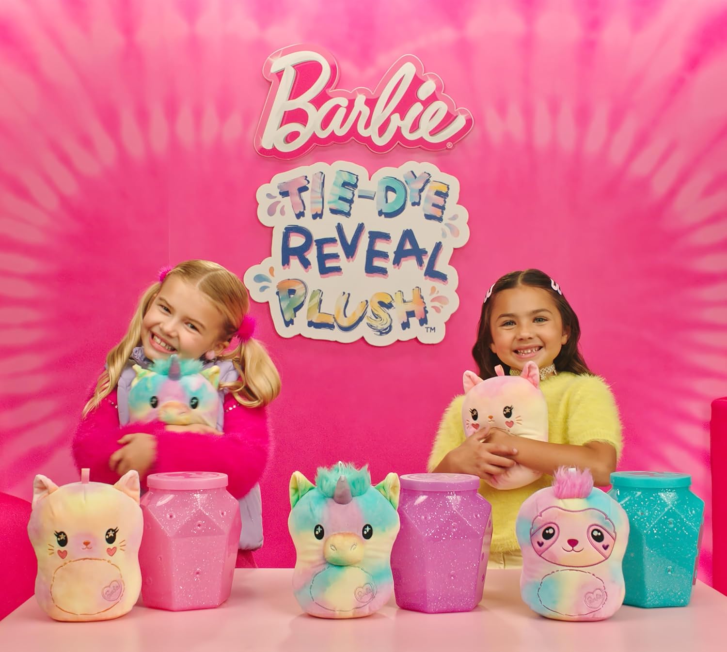 Peluche Barbie Tie-Dye Reveal animal doux 17,8 cm – Image 2