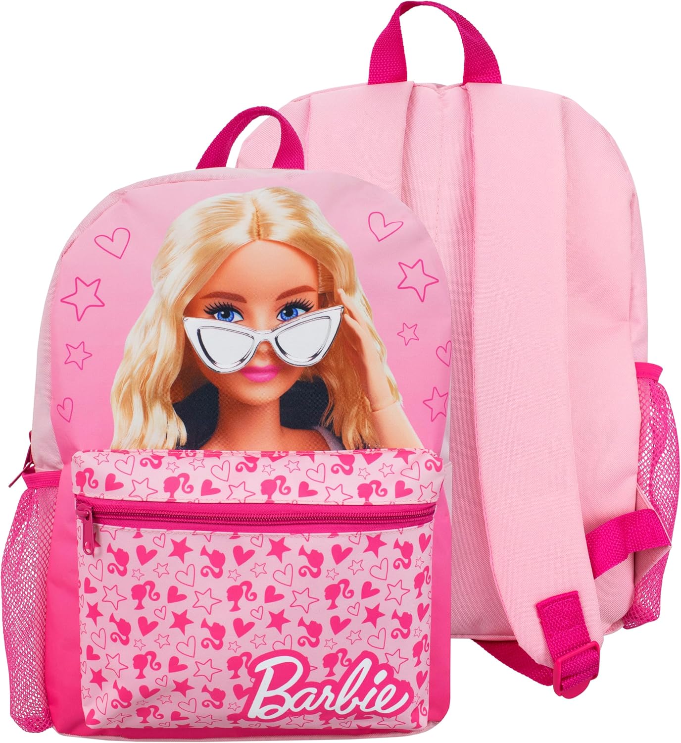 Ensemble cartable Barbie rose avec sac lunch, trousse et bouteille – Image 7