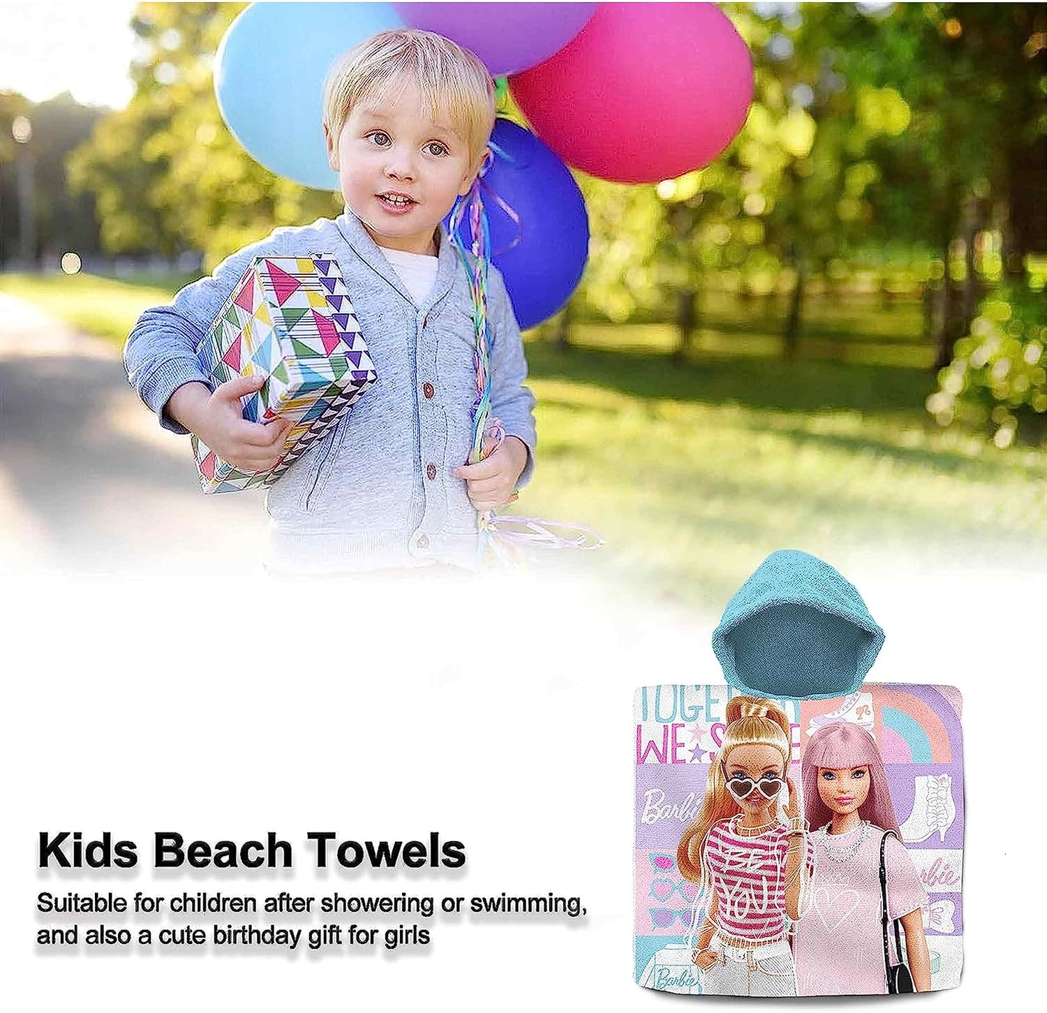 Poncho serviette Barbie en coton – Image 4