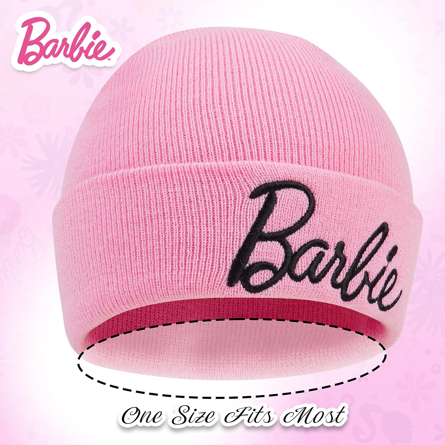 Ensemble Barbie rose pour enfant : bonnet et gants fille – Image 7