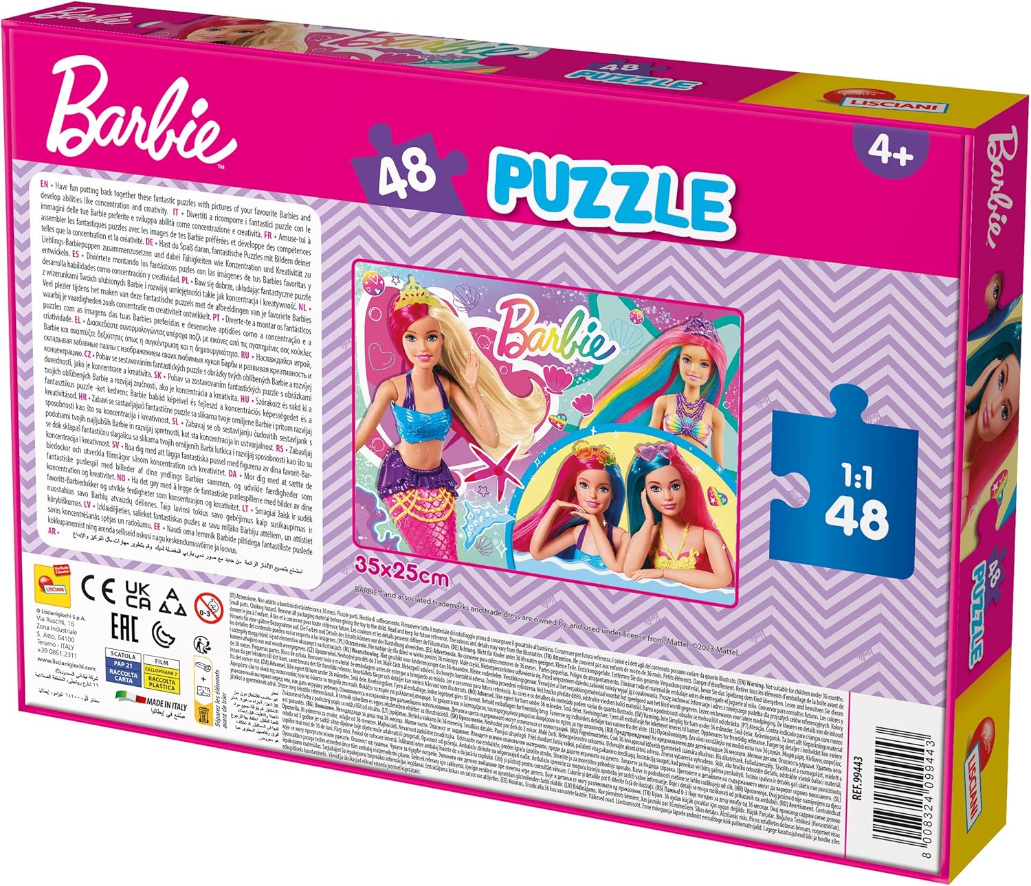 Puzzle Barbie Feeling Magical brillant à paillettes, 48 pièces – Image 4