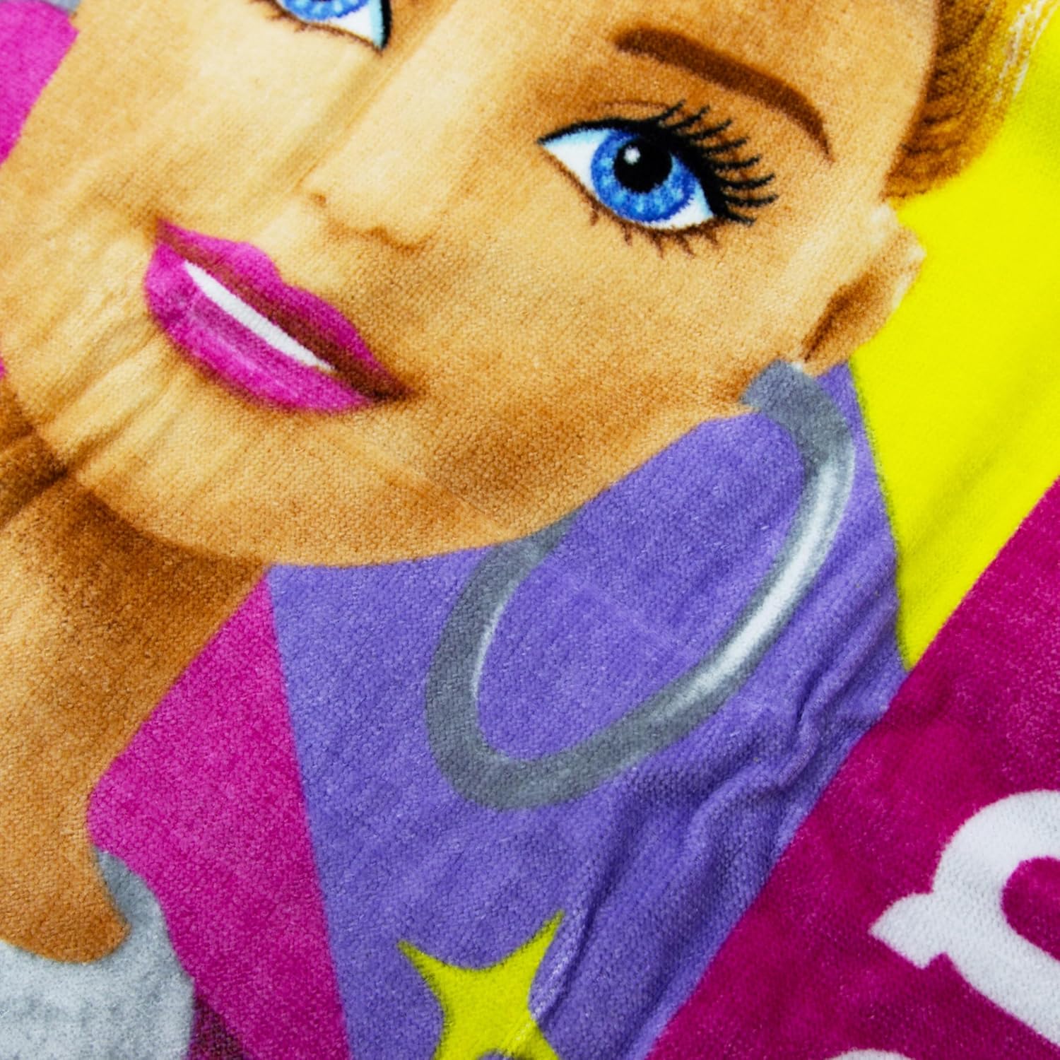 Poncho à capuche Barbie réversible rose, toucher doux – Image 7