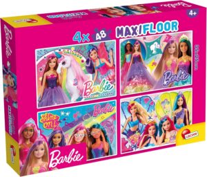 Barbie Puzzle Maxifloor 4 x 48, 4 puzzles 35 x 25 cm