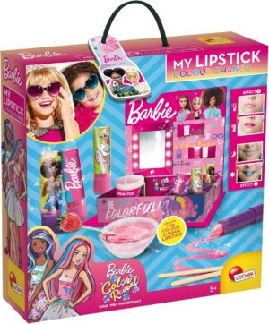 BARBIE My Lipstick Colour Change, coffret créatif de rouges à lèvres dès 5 ans