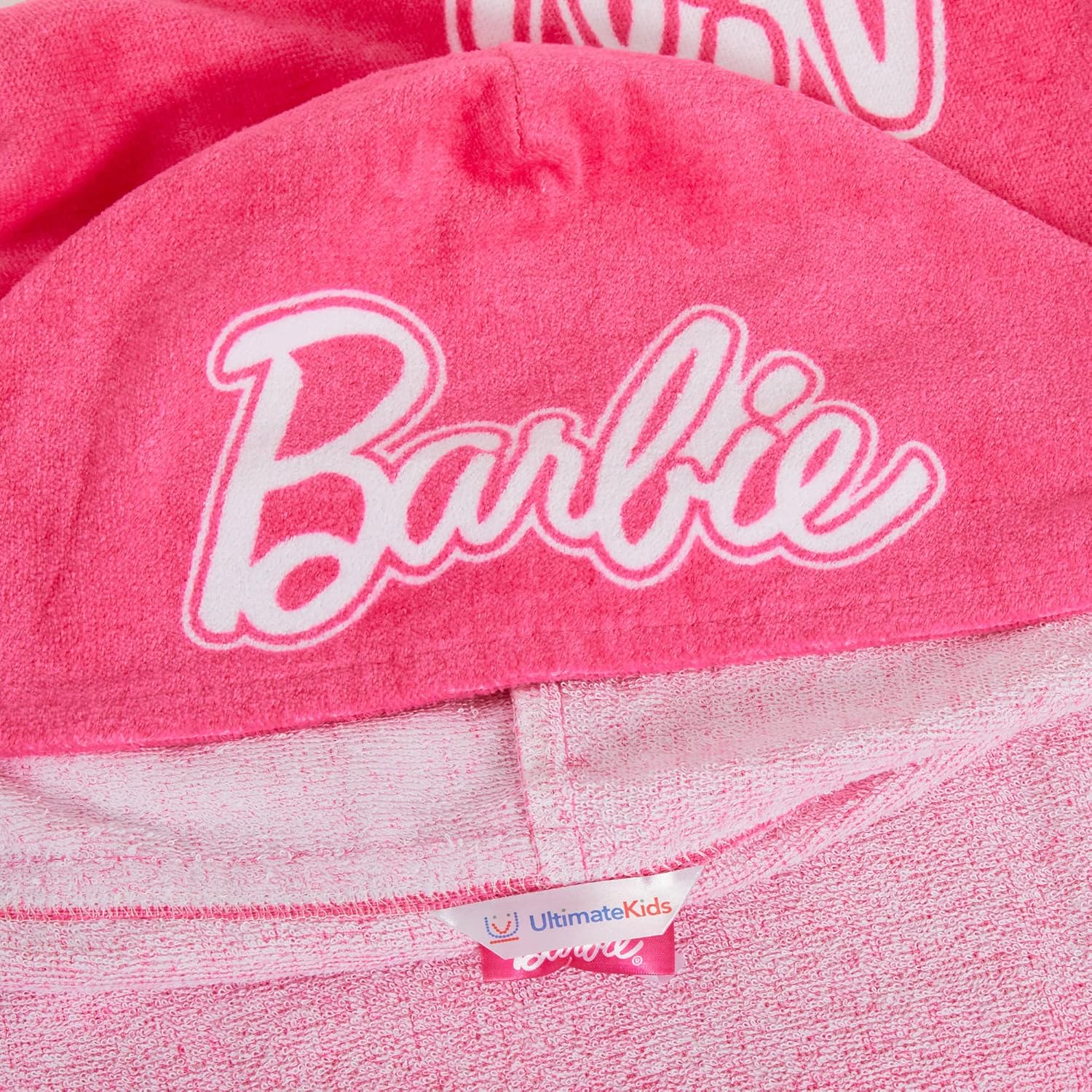 Serviette poncho à capuche Barbie rose 2 en 1 en 100% coton – Image 8