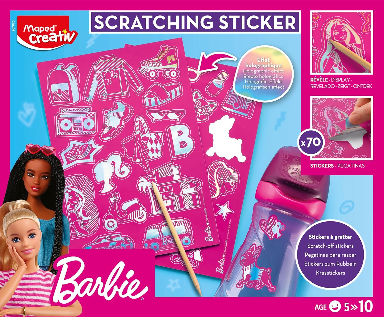 Barbie Danse Aqua'Art Maped Creativ avec 3 affiches – Image 2