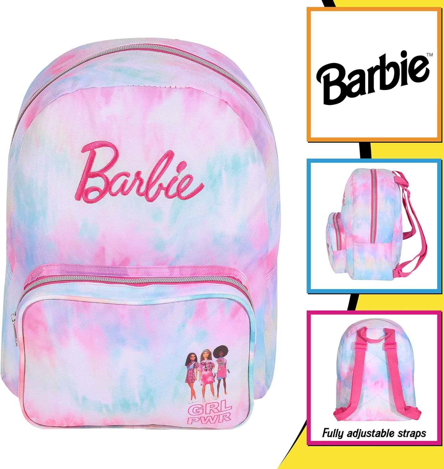 Sac à dos Barbie Girl Power tie dye multicolore – Image 2