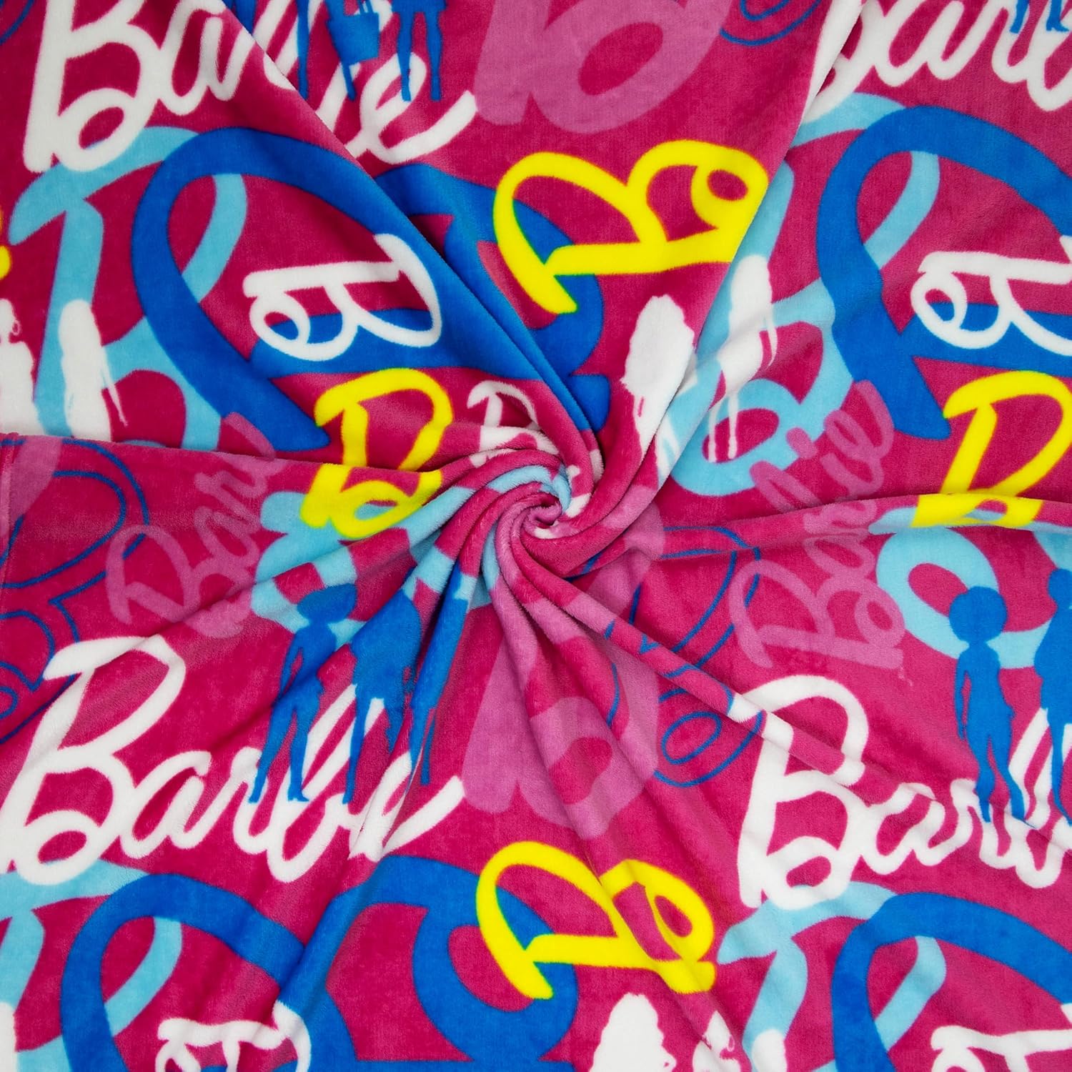 Couverture polaire Barbie 100 x 150cm logo rose – Image 5