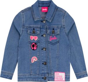 Veste en jean Barbie fille avec broderies