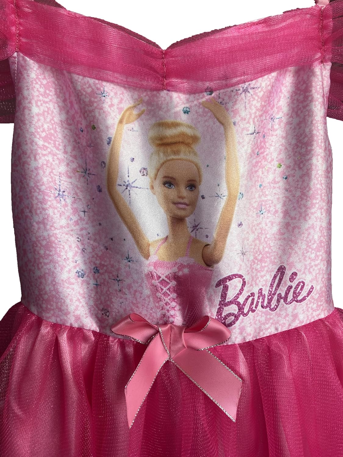 Déguisement Barbie enfant avec robe tutu rose, style 7-8 ans – Image 5