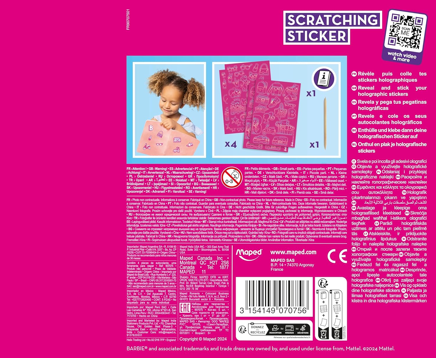 Barbie Danse Aqua'Art Maped Creativ avec 3 affiches – Image 3