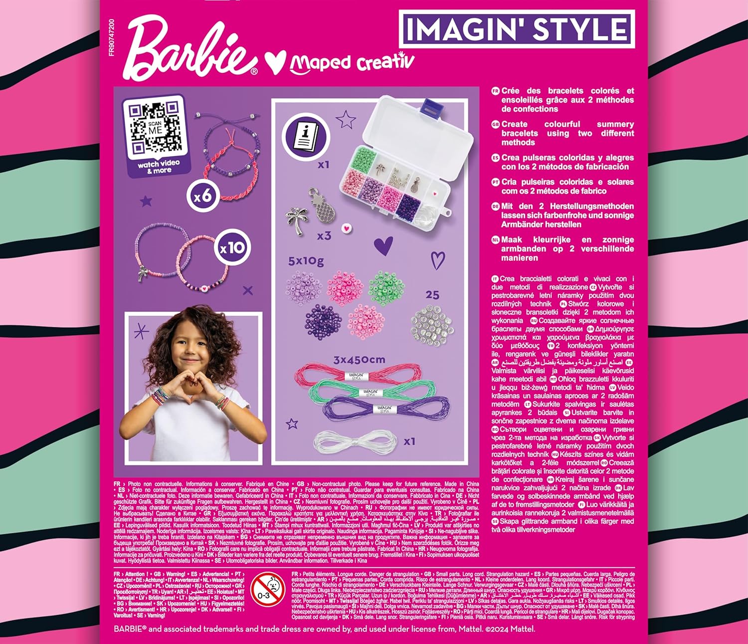 Bracelets Barbie Imagin'Style, activité de tissage guidé pour 16 créations dès 7 ans – Image 3