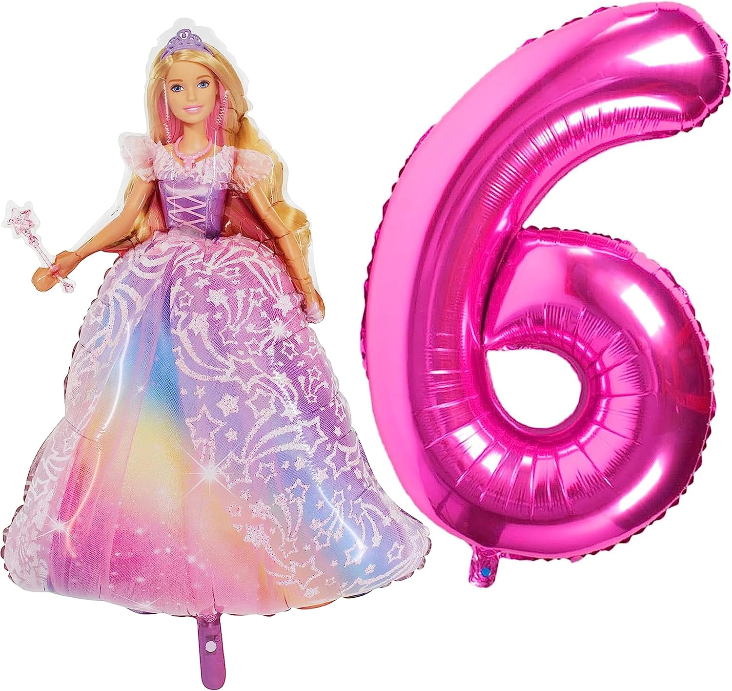 Barbie lot de 1 ballon personnage 106,7 cm avec 1 ballon numéroté 101,6 cm