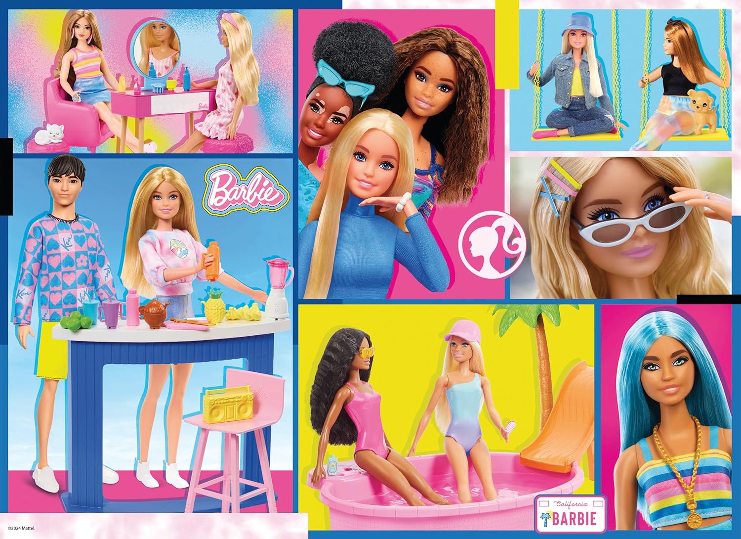 Puzzle Barbie MaxiFloor double face 108 pièces format 70x50 cm – Image 2