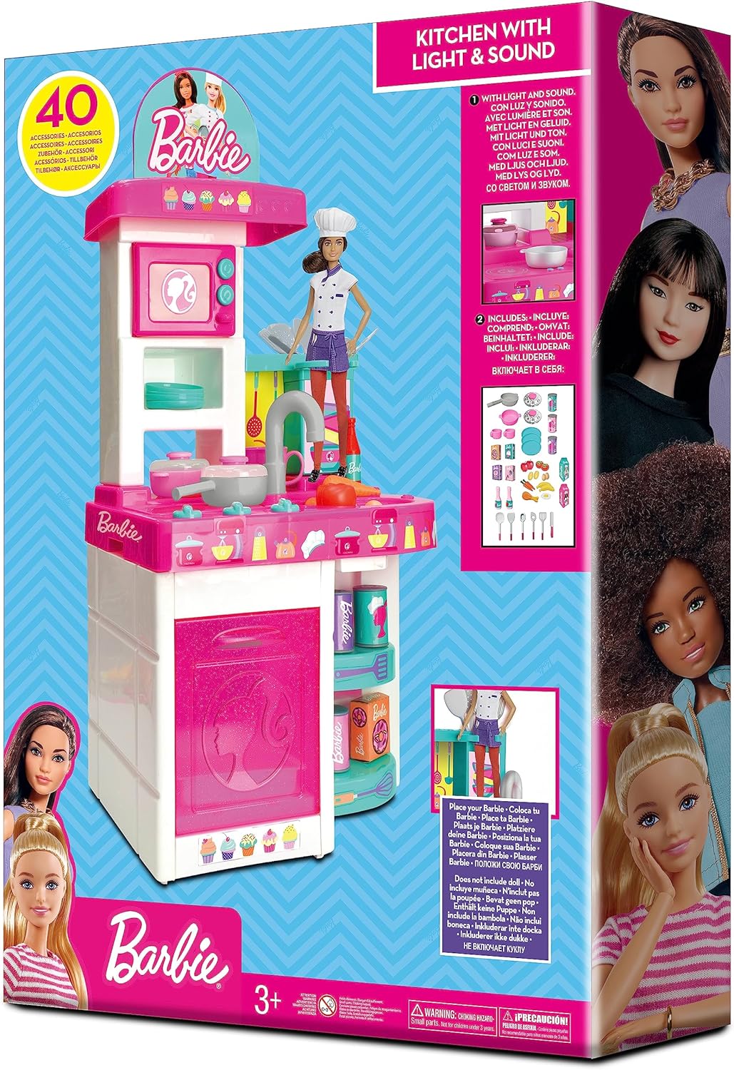 Cuisine Barbie 5150 avec lumières, sons et 40 accessoires – Image 3