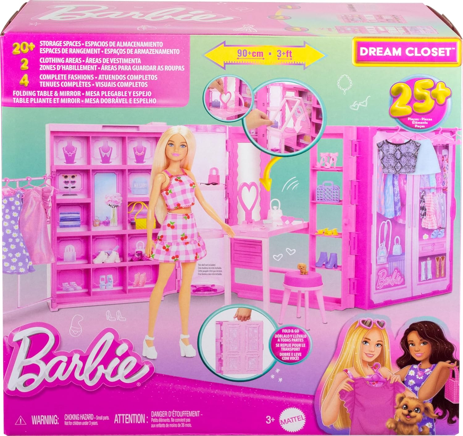 Barbie Dream Closet 3.0, dressing avec rangement et 4 looks – Image 6