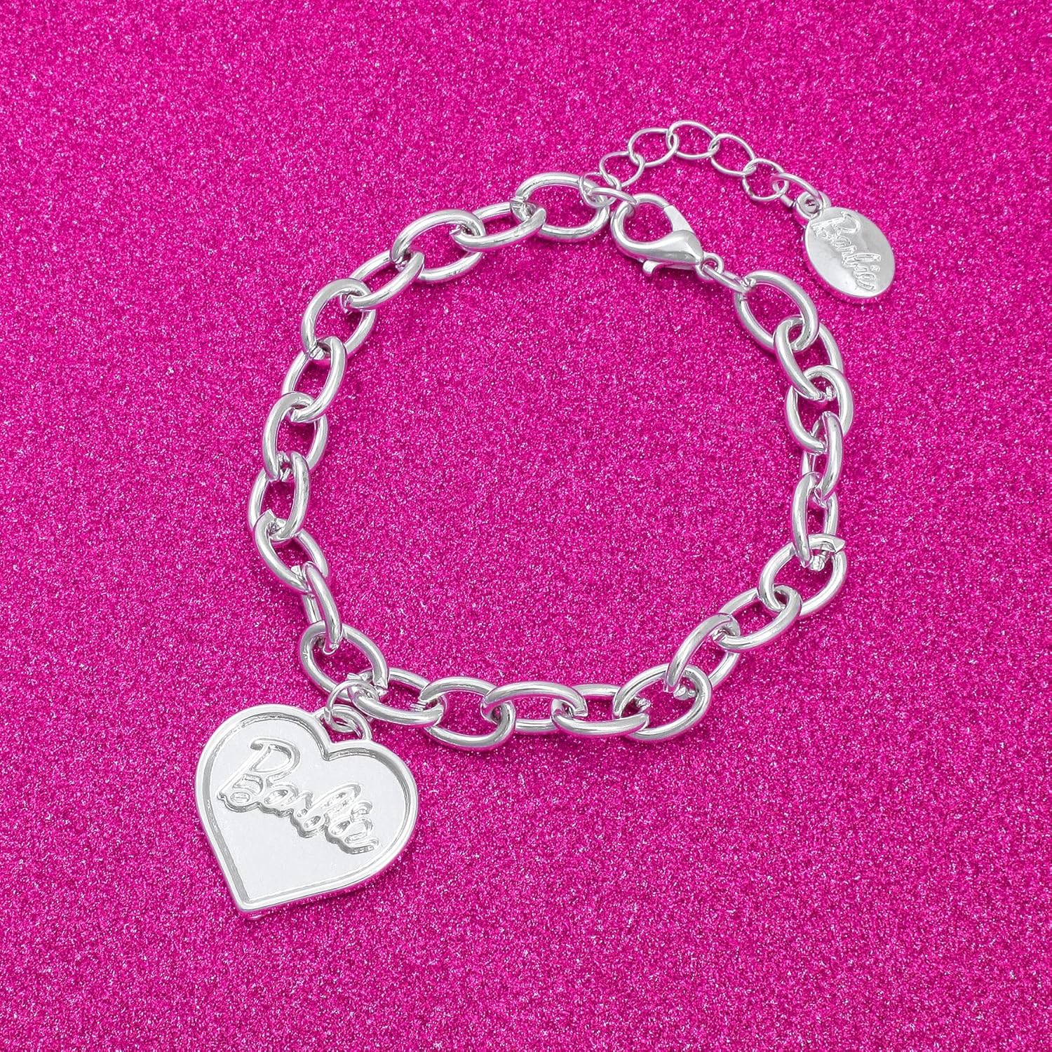 Bracelet Barbie à chaîne épaisse avec cœur en zinc – Image 3
