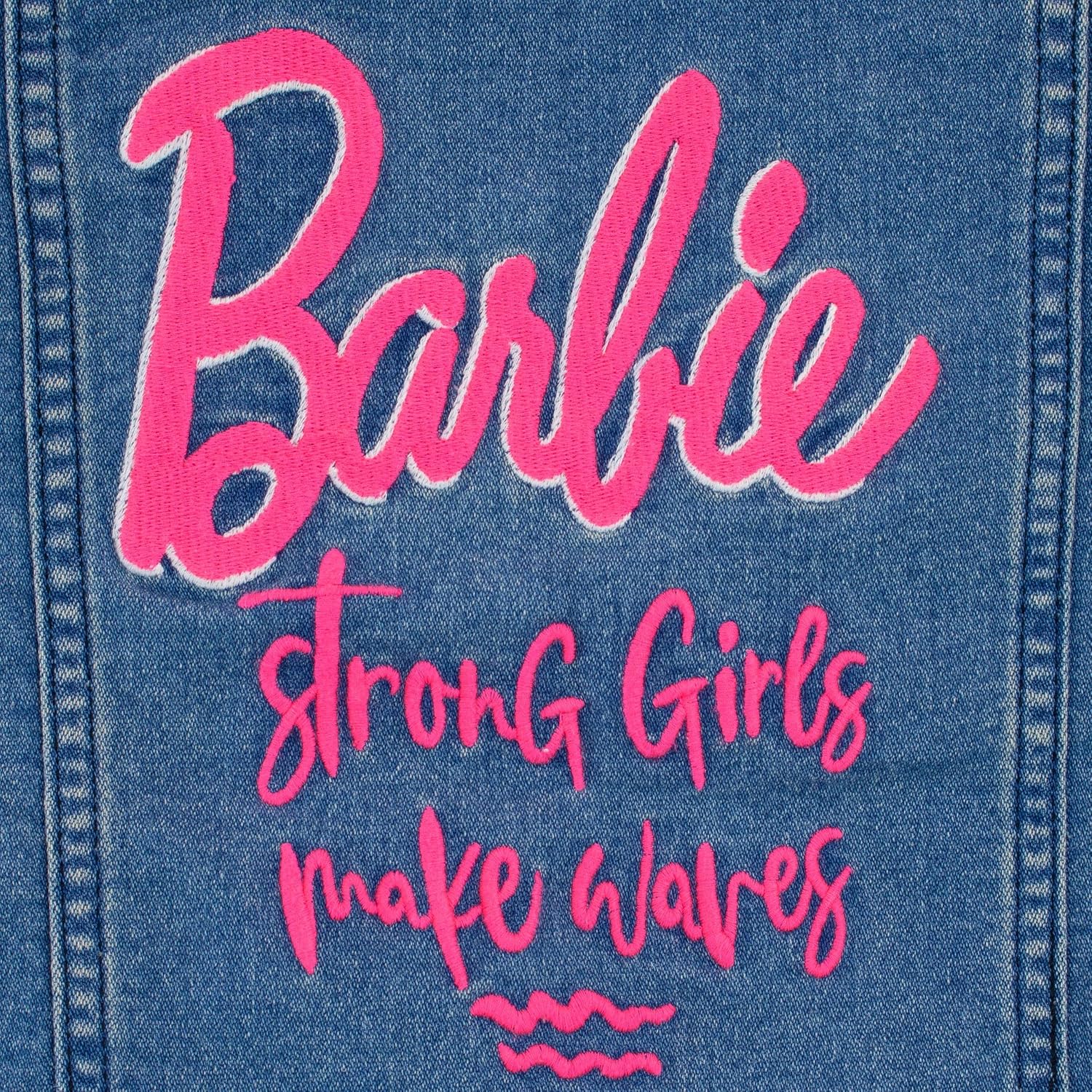 Veste en jean Barbie fille avec broderies – Image 6