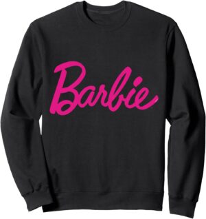 Sweat Barbie femme à logo avec col tissé