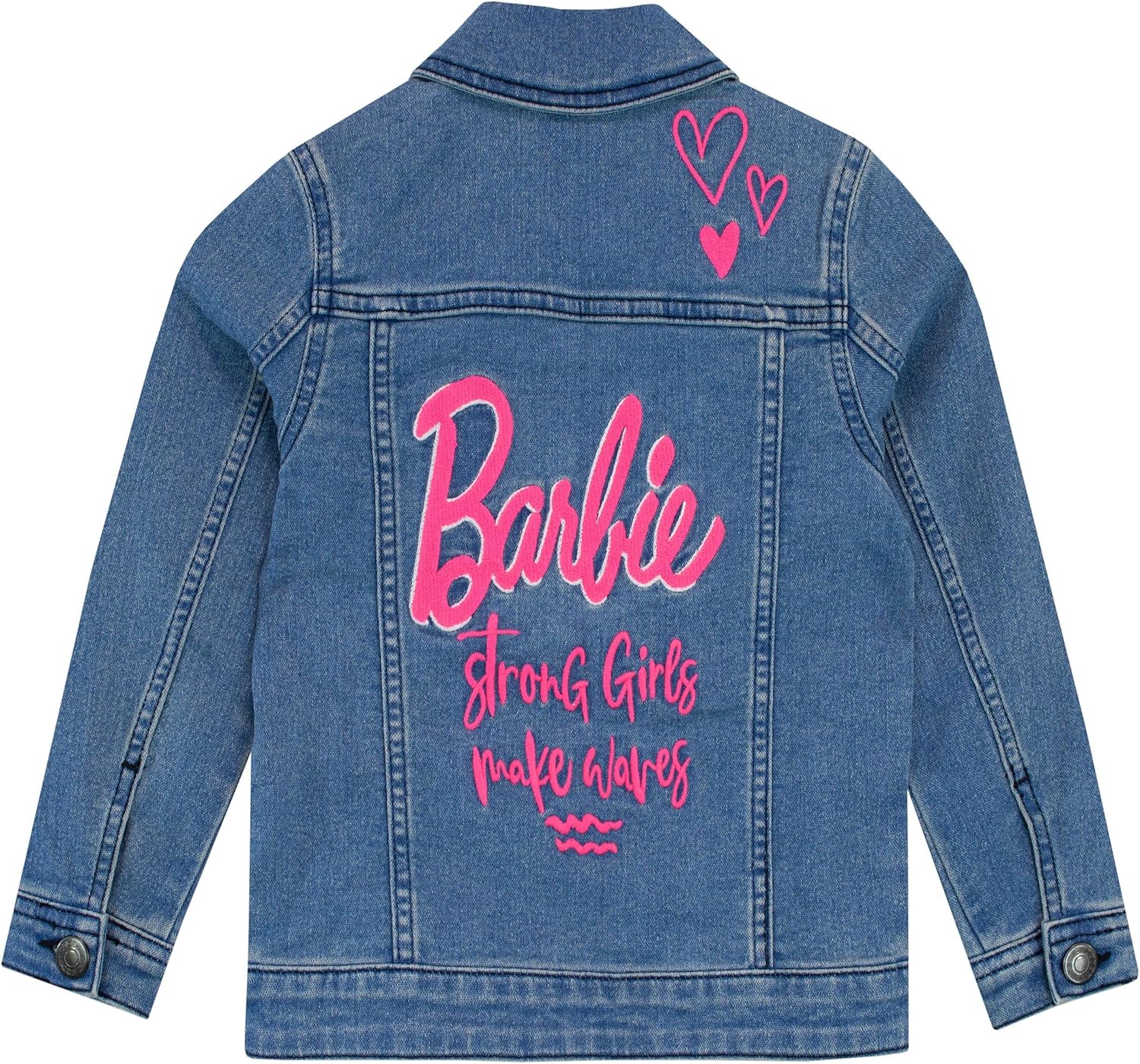 Veste en jean Barbie fille avec broderies – Image 5