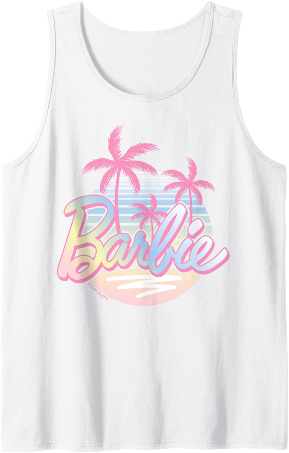Débardeur Barbie logo cercle palmier dégradé
