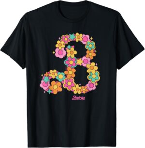 T-shirt Barbie rétro à logo fleuri B