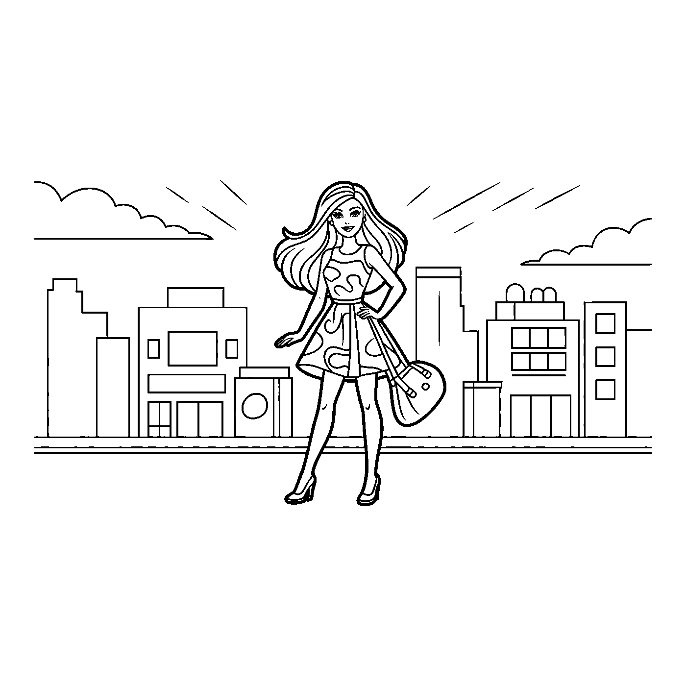 Coloriage Barbie gratuit à imprimer - Barbie princesse avec couronne Coloriage Barbie gratuit à imprimer : Barbie princesse avec couronne